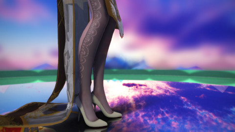 【极乐净土MMD】像牛奶般丝滑!乐正绫金丝雀又来放毒了!ik渲染测试!画质超清提升